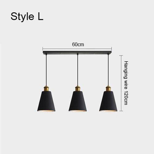 Suspension design à LED en métal avec abat-jour minimaliste Loft - vue 21 sur 25