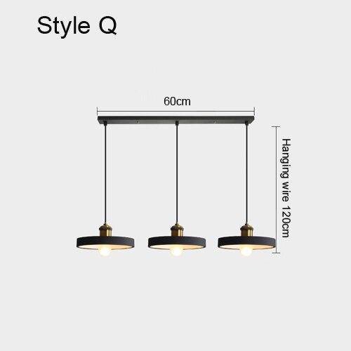 Suspension design à LED en métal avec abat-jour minimaliste Loft - vue 24 sur 25