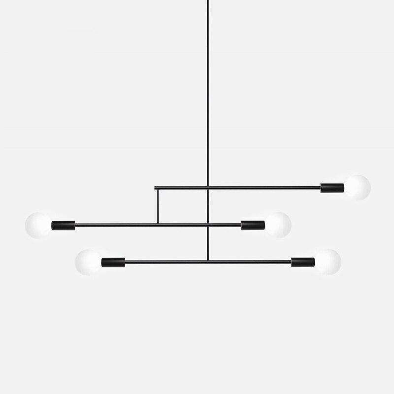 Suspension design à LED en métal avec plusieurs lampes Creative - vue 3 sur 3