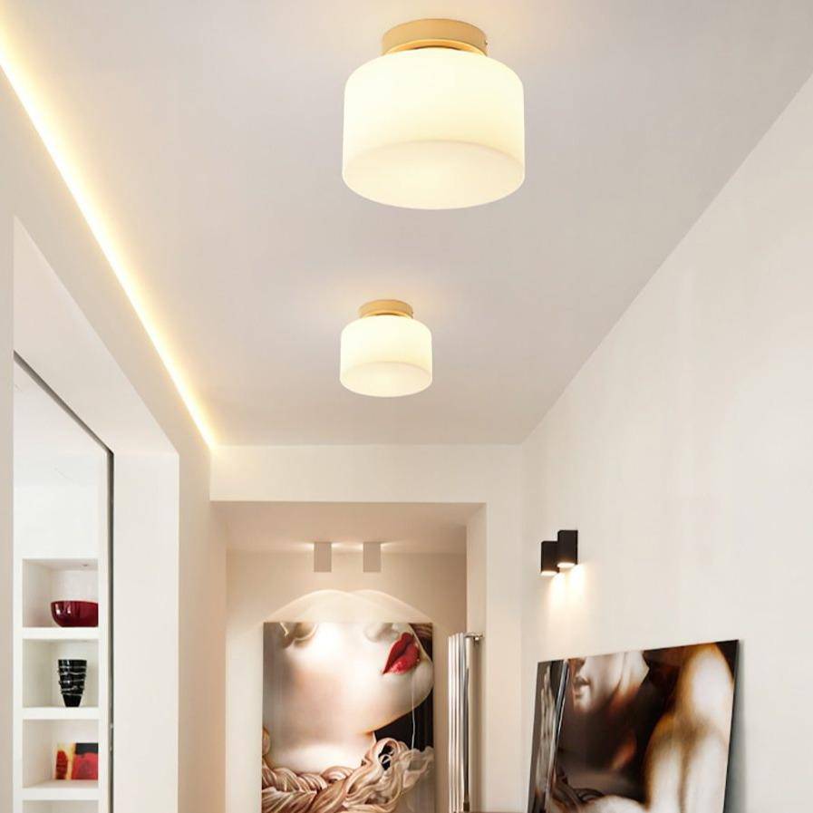 Plafonnier moderne à LED avec abat-jour en en verre Creative - vue 4 sur 11