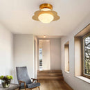 Plafonnier moderne à LED avec abat-jour en en verre Creative