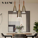 Suspension design à LED avec abat-jour en métal Industriel