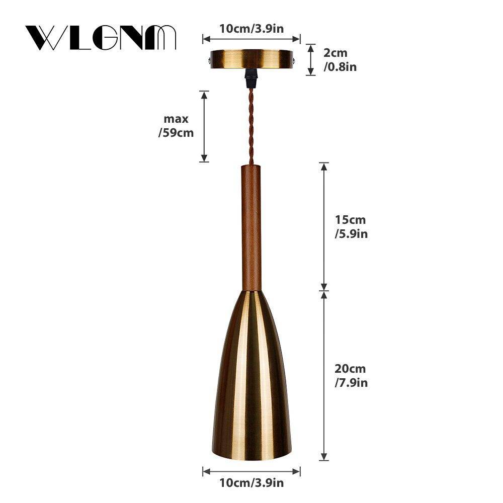 Suspension design à LED avec abat-jour en métal Industriel - vue 8 sur 9