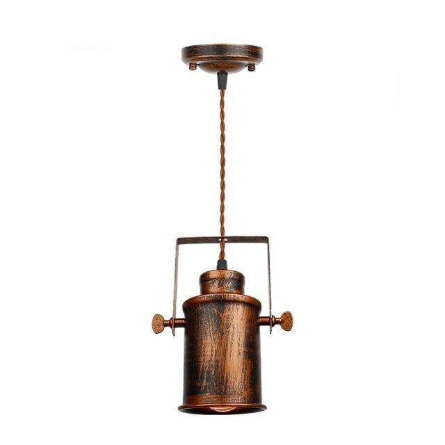 Suspension design à LED avec abat-jour en métal rouillé - vue 5 sur 5