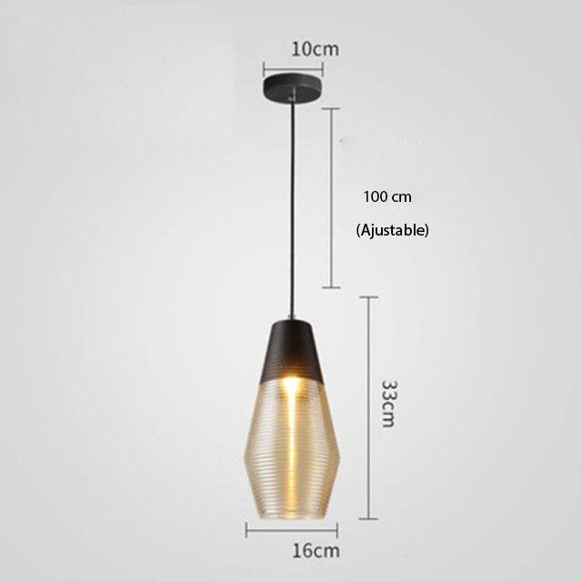 Suspension à LED moderne en verre Dolce - vue 7 sur 8