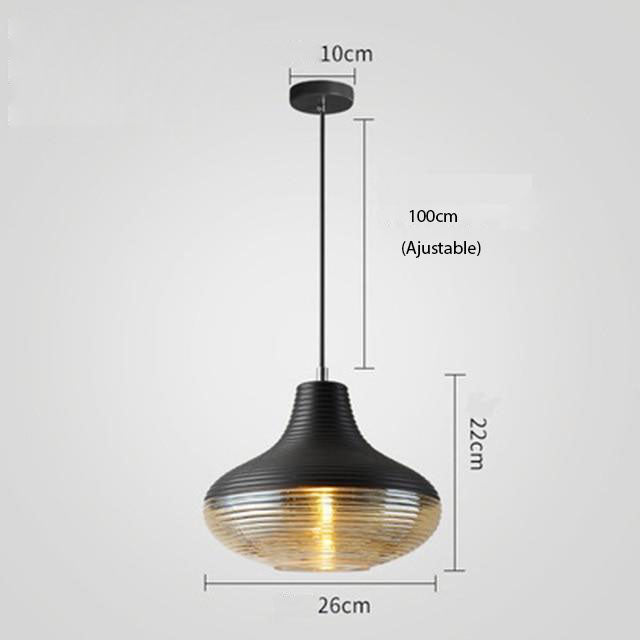 Suspension à LED moderne en verre Dolce - vue 8 sur 8