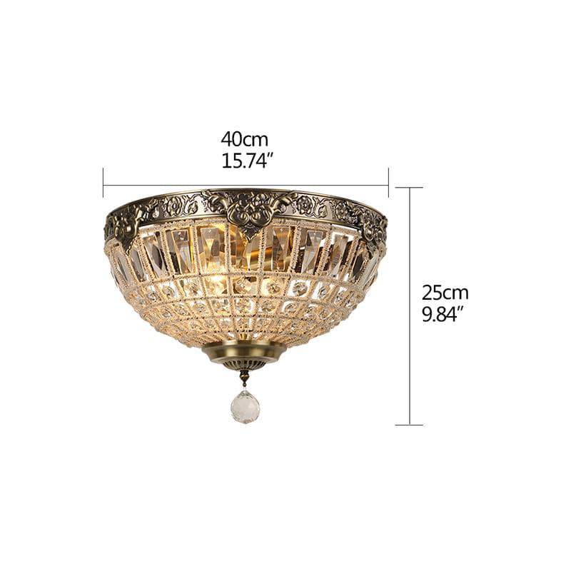 Plafonnier design à LED en verre cristal rétro Hotel - vue 4 sur 4