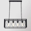 Suspension design à LED cage en métal style industrielle Loft