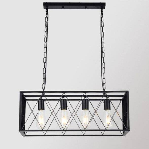 Suspension design à LED cage en métal style industrielle Loft - vue 4 sur 4