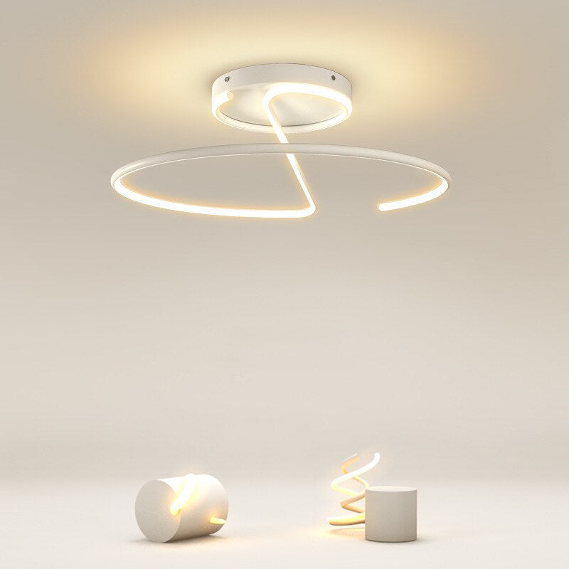 Plafonnier design LED avec tube circulaire métallique Diana - vue 4 sur 5