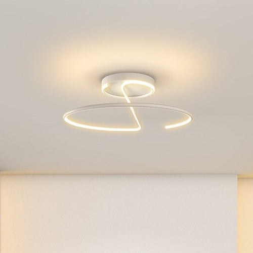 Plafonnier design LED avec tube circulaire métallique Diana