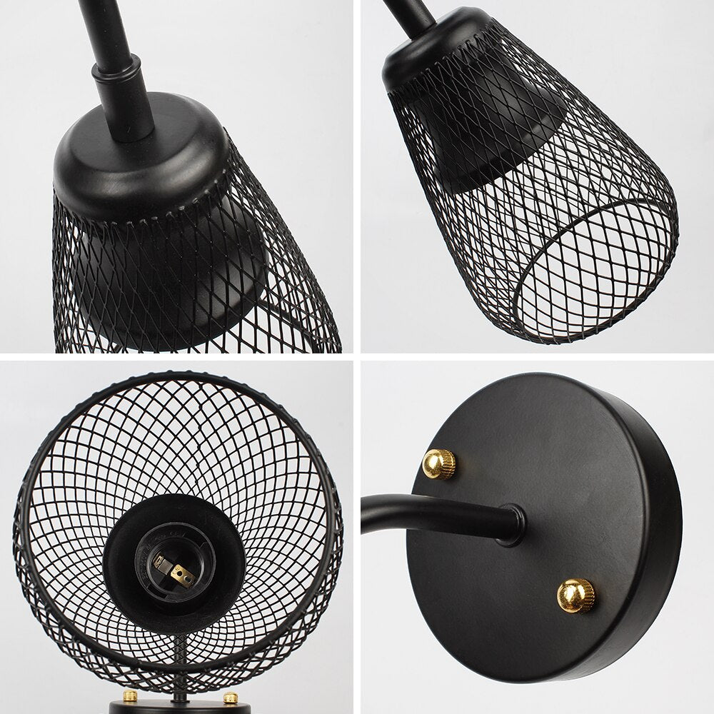 Applique murale moderne LED en métal noir Ovo - vue 4 sur 5
