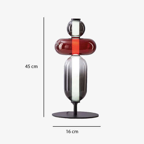 Lampe à poser moderne LED en forme de pierres Albane