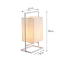 Lampe de bureau rétro en tissu et métal blanc Miot