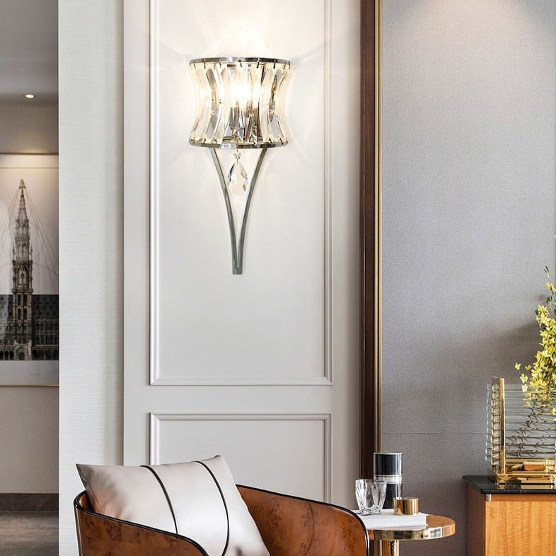 Applique murale moderne lampe torche en verre luxury Sandro - vue 5 sur 7