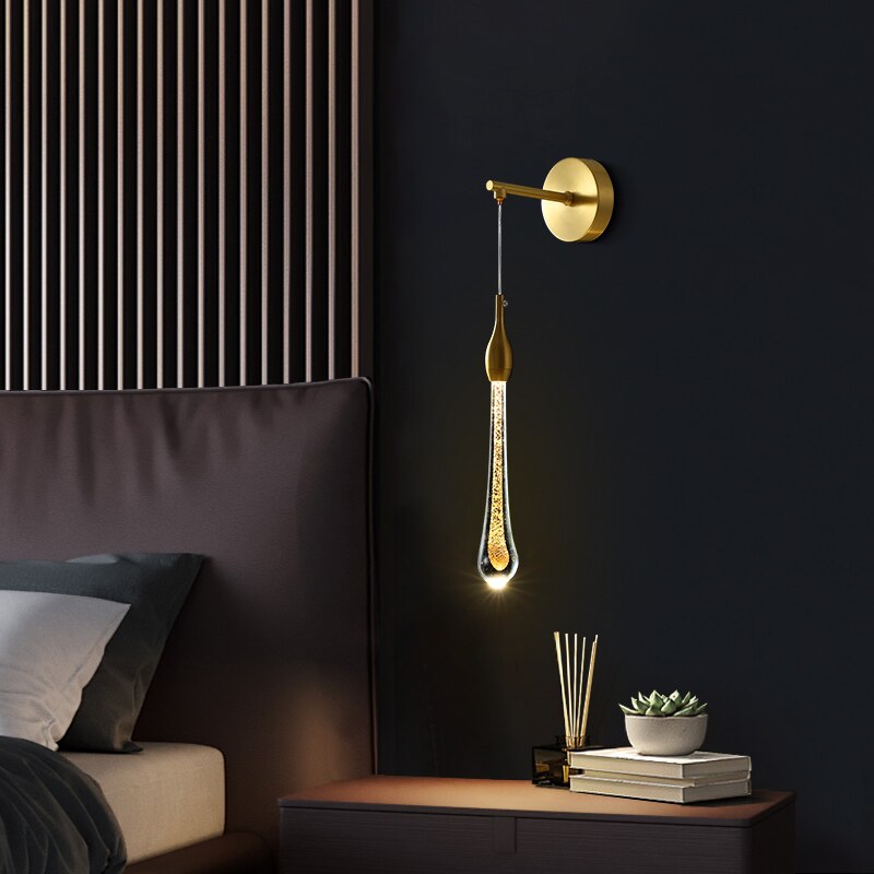Applique murale moderne suspendue dorée luxury Gabriella