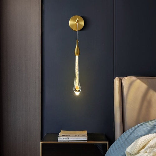 Applique murale moderne suspendue dorée luxury Gabriella