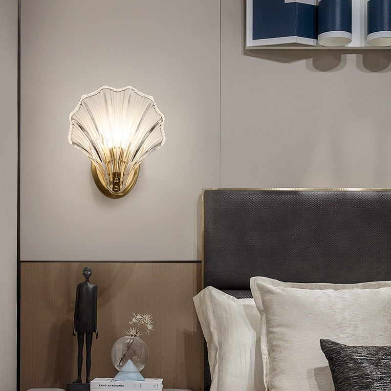 Applique murale moderne LED en forme de coquillage Shelly - vue 3 sur 7