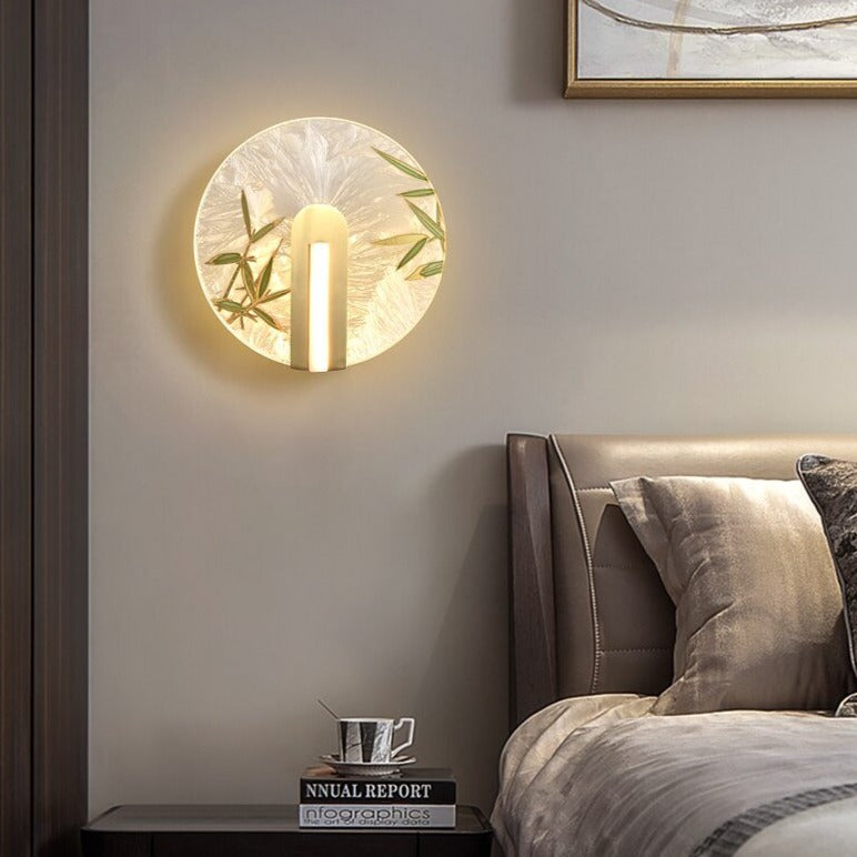 Applique murale design LED style asiatique en verre Yuaming - vue 5 sur 7