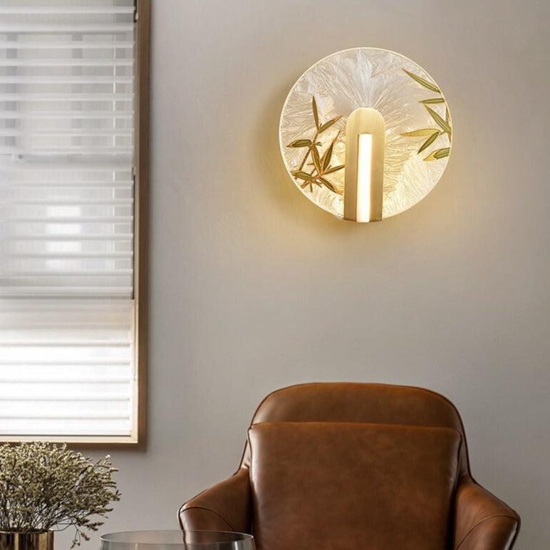 Applique murale design LED style asiatique en verre Yuaming - vue 6 sur 7