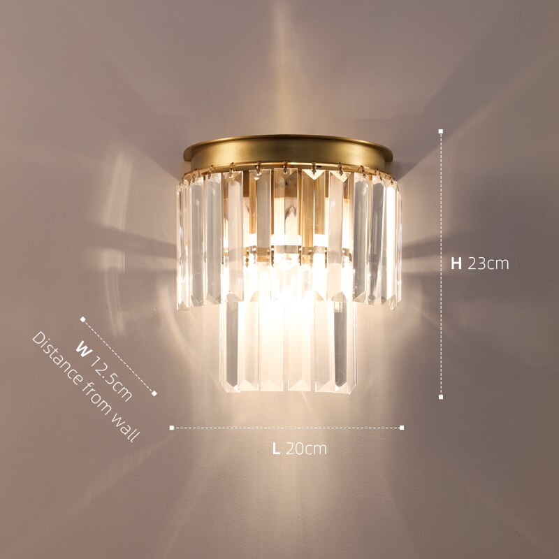 Applique murale moderne LED en cristal Kleon