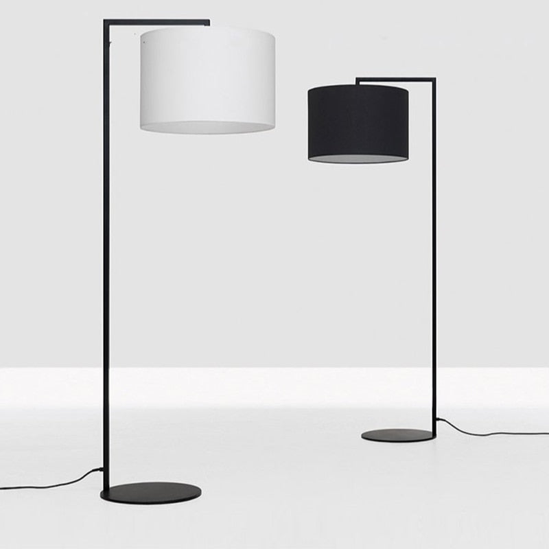 Lampadaire moderne avec abat-jour arrondi en tissu Atmosphere - vue 6 sur 9