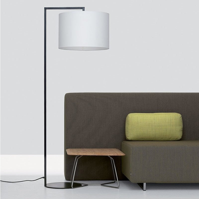 Lampadaire moderne avec abat-jour arrondi en tissu Atmosphere - vue 3 sur 9