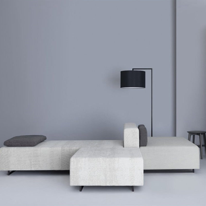 Lampadaire moderne avec abat-jour arrondi en tissu Atmosphere - vue 2 sur 9