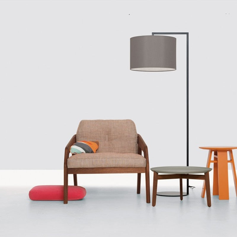 Lampadaire moderne avec abat-jour arrondi en tissu Atmosphere - vue 4 sur 9