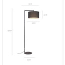 Lampadaire moderne avec abat-jour arrondi en tissu Atmosphere