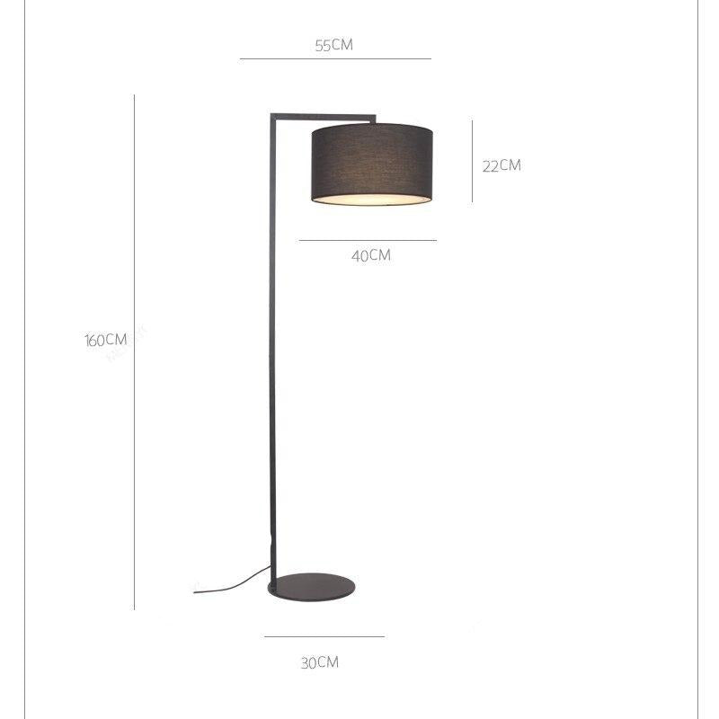 Lampadaire moderne avec abat-jour arrondi en tissu Atmosphere - vue 9 sur 9