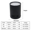 Spot moderne LED cylindrique en aluminium avec effet nid d'abeille Beepy