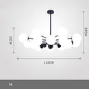 Lustre à bras et boules de verre Modern