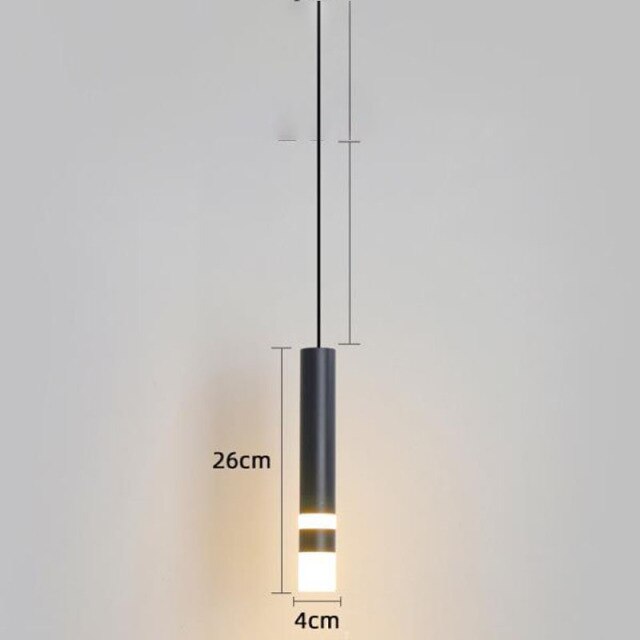 Suspension design LED cylindrique en métal et en verre Luisa - vue 11 sur 13