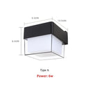 Applique murale moderne LED cubique en métal Adam
