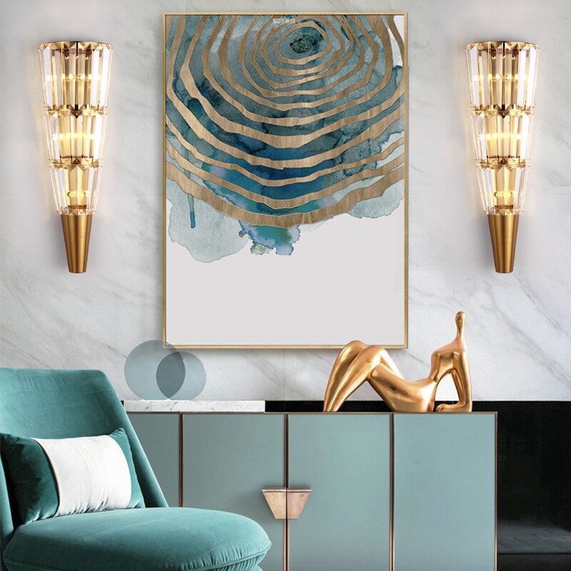 Applique murale moderne LED en forme conique en verre Doina - vue 2 sur 7
