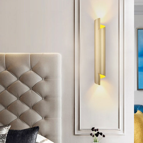 Applique murale moderne LED cylindrique et métallique Amaia