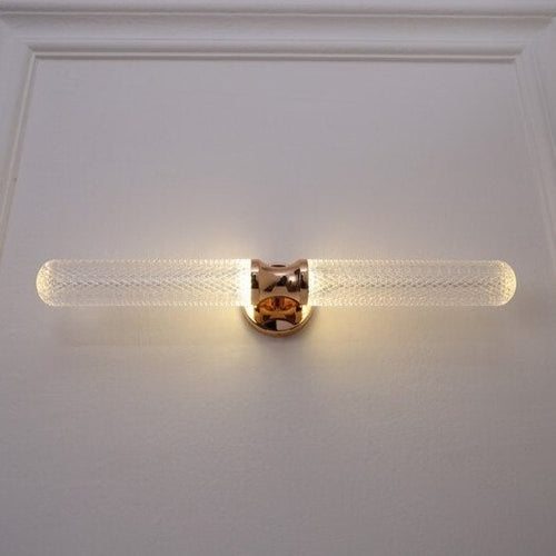 Applique murale moderne LED en verre et détails dorés Ursa
