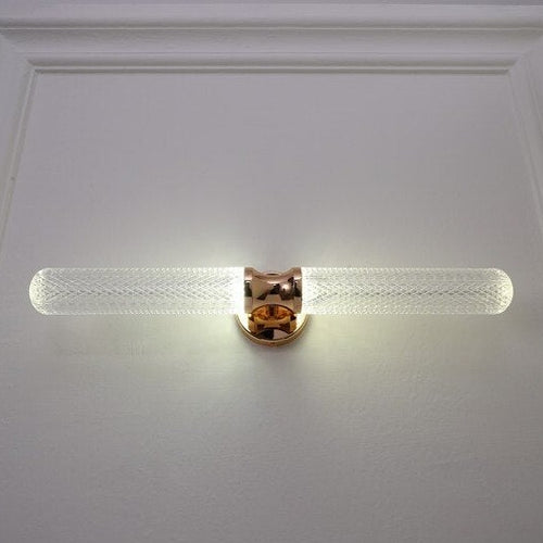 Applique murale moderne LED en verre et détails dorés Ursa