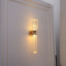Applique murale moderne LED en verre et détails dorés Ursa