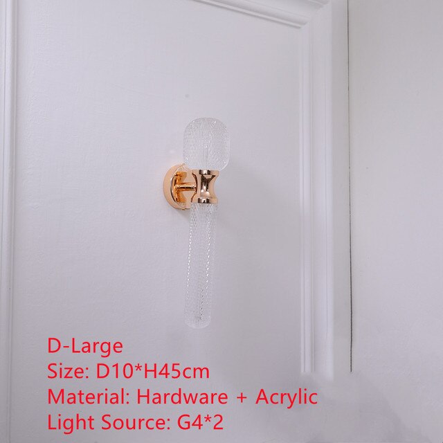 Applique murale moderne LED en verre et détails dorés Ursa - vue 17 sur 17