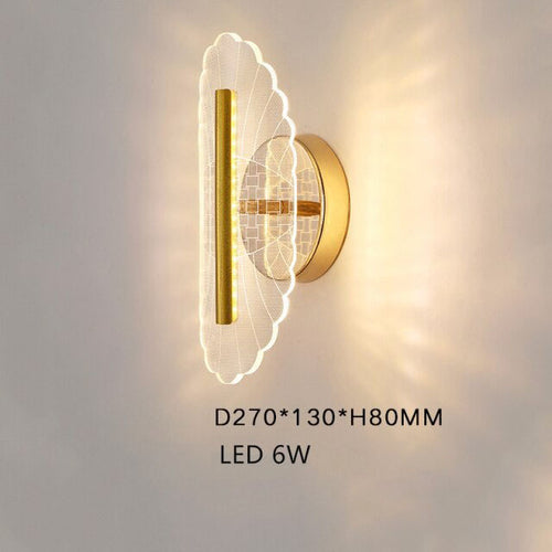 Applique murale LED moderne transparent et doré Jilor