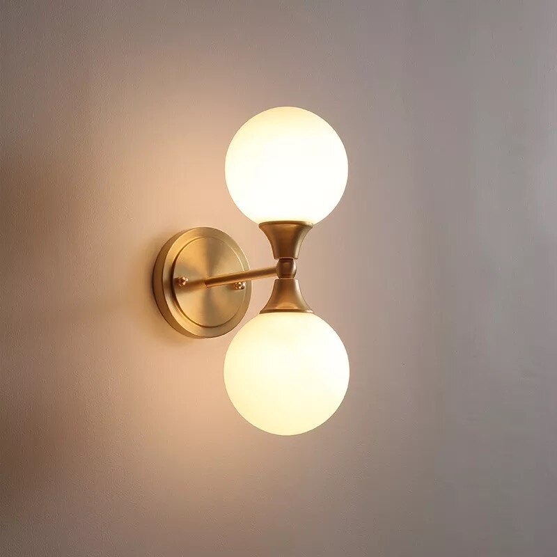 Applique murale LED avec deux boules en verre Delly - vue 7 sur 8