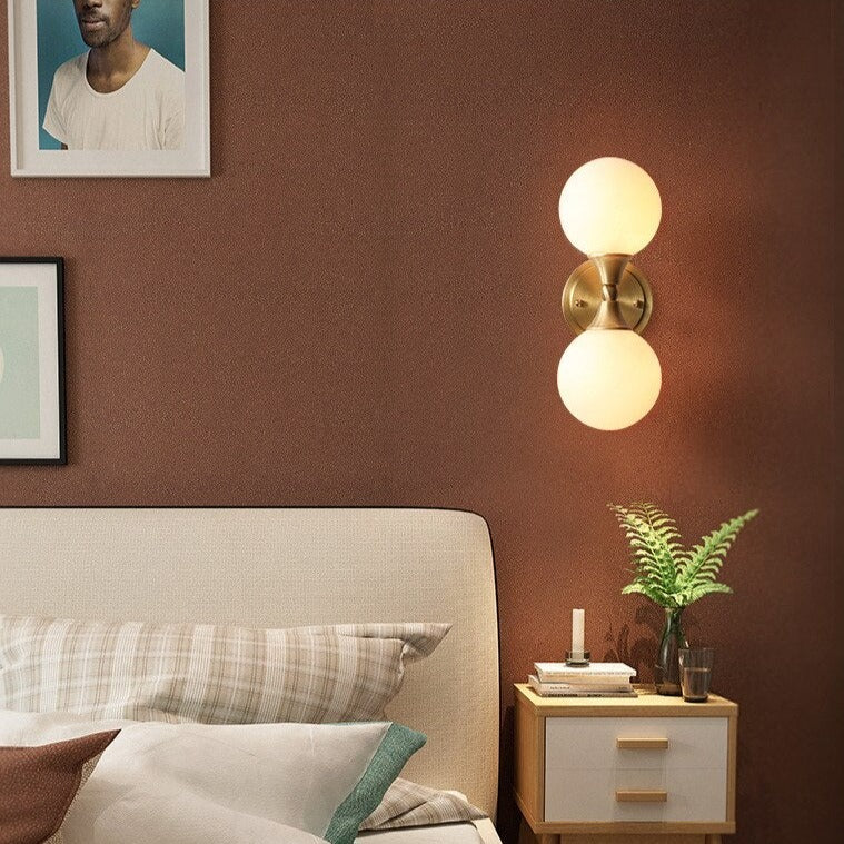 Applique murale LED avec deux boules en verre Delly - vue 3 sur 8