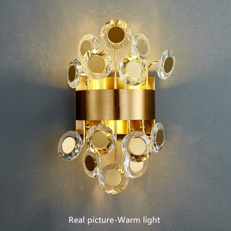 Applique murale moderne LED avec détails ronds et dorés Uma - vue 8 sur 8