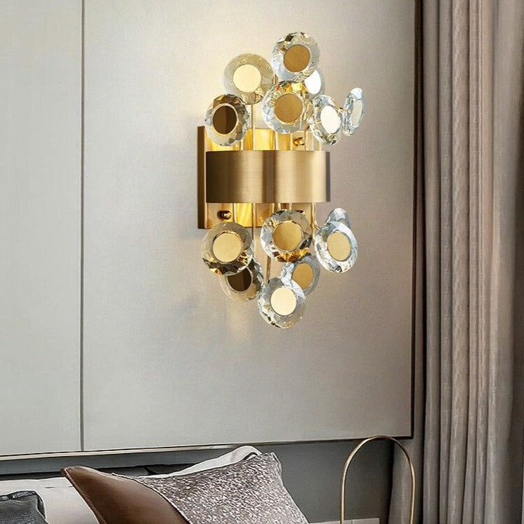 Applique murale moderne LED avec détails ronds et dorés Uma - vue 4 sur 8