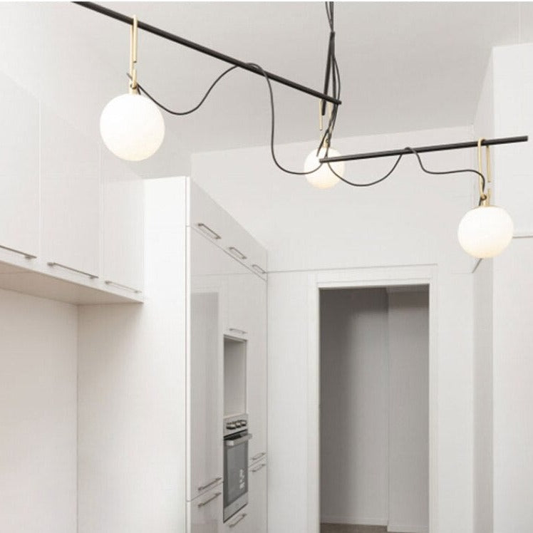 Lustre moderne LED avec un globe en verre Aitné - vue 2 sur 5