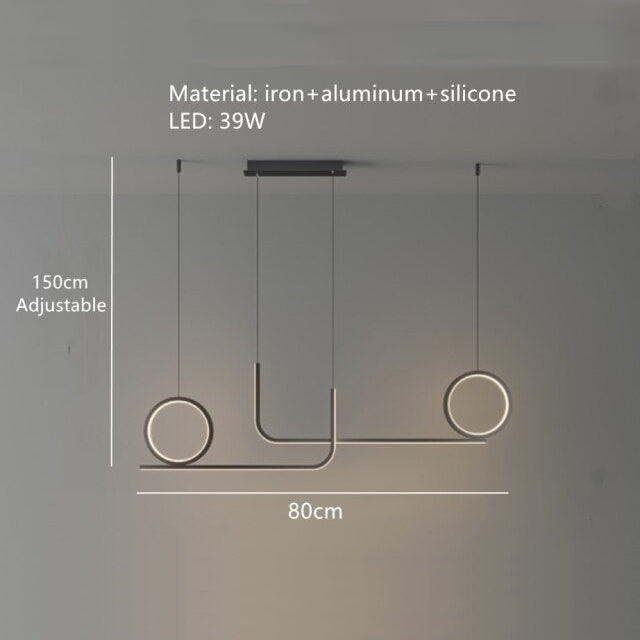 Lustre design LED style parcours en métal Lais - vue 7 sur 7