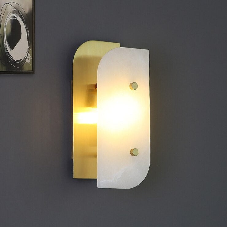 Applique murale moderne LED rectangulaire et marbrée Marena - vue 3 sur 4