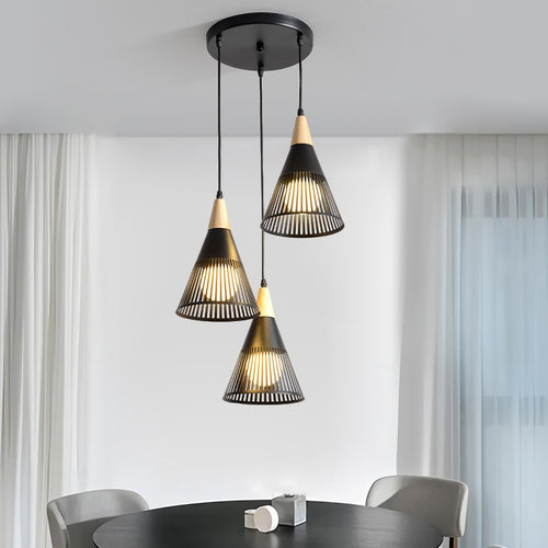 Lustre moderne LED avec lampes coniques Abril
